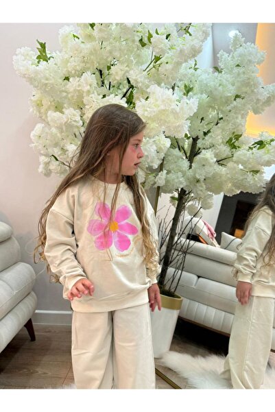 GÖKJOY BUTİK PREMIUM MINŐSÉGŰ VIRÁGMINTÁS LÁNYOKI TRÉNINGSZETT