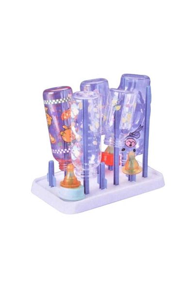 Bibilel Kids Bottle and Nipple Drying Rack, Plastic, White Blue, JMB-BBL6481