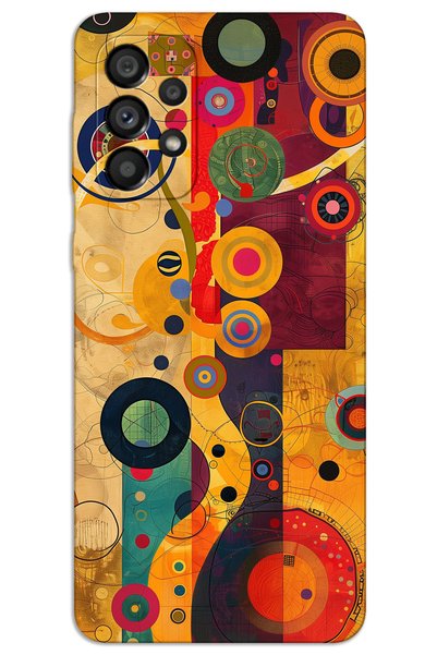 MRCİLETİSİM Samsung Galaxy A32 Case Hd Pattern Printed Back Cover - Artistic