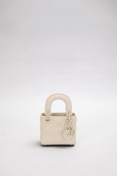 Levidor Cream Mini Size Handbag with Accessory Detail