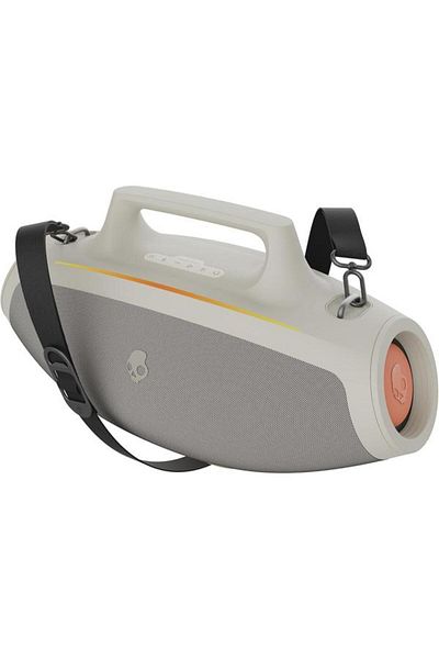Skullcandy Portable Speaker BoombBox BARREL, Bluetooth 5.3, 12-hour Autonomy, 60 W, IPX5 (White/Oran