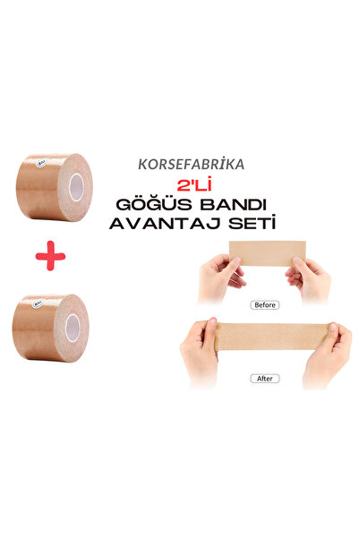 korsefabrika trend mood store 2 Pack Push up Effective Non-Slip Invisible Adhesive Breast Lift Tape 5 m Length 5 cm Width