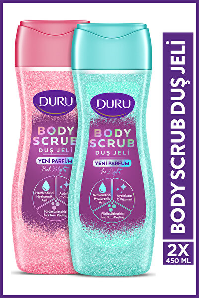 Duru Body Scrub Pink Delight & Ice Light Duş Jeli 2x450 ML