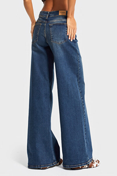 its basic Blugi pentru femei Culoare 2w5-8 LYL36 Palazzo Fit Tesatura Lycra Lungime interioara 80cm Denim Jean