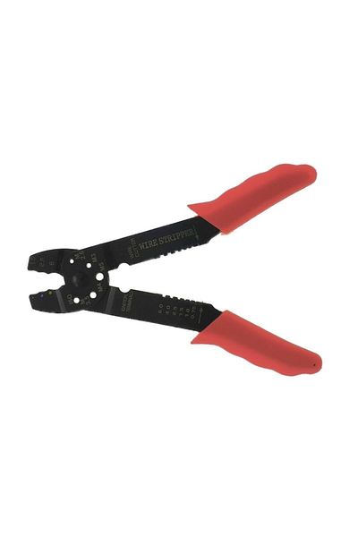 SOHO Cable Crimping and Stripping Pliers, 200 x 70 x 0.3 mm, Black Red