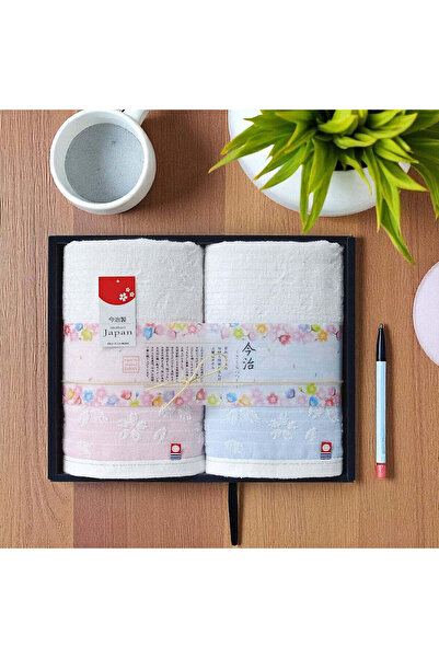 OEM Gift set of 2 face towels, 100% premium quality cotton, Imabari