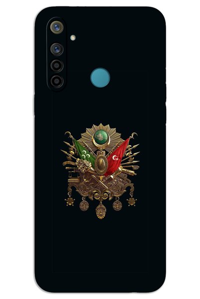 MRCİLETİSİM Realme 5I Case Hd Pattern Printed Back Cover - Tuğra