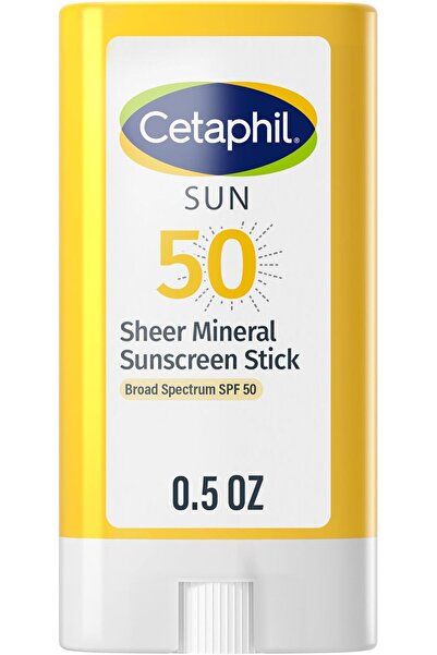 Cetaphil Mineral Transparent Sunscreen Stick SPF 50 for Face & Body, Sensitiv...
