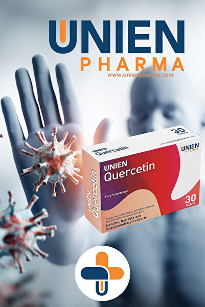 UNIEN Pharma UNIEN Quercetin/AHCC, Diindolilmetan, Kuersetin, Folik Asit ve Selenyum İçeren Takviye Edici Gıda.