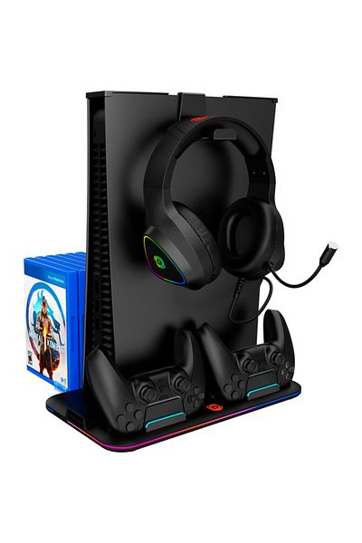 CANYON Stand de racire multifunctional CS-PS5, Iluminare de fundal RGB, compatibil PlayStation 5, fu