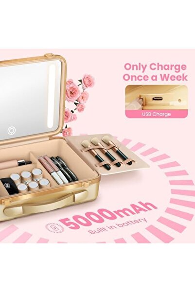 genric EASYINBEAUTY Travel Makeup Case with Lighted Mirror