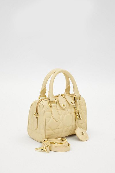 Levidor Light Green Handbag with Lock Accessory Detail