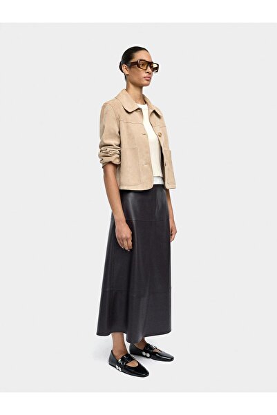 PARFOIS Deri Efektli Uzun Etek