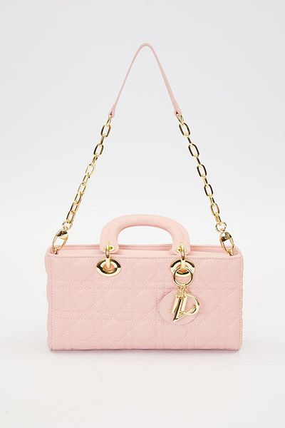Levidor Pink Rectangular Model Handbag with Accessories
