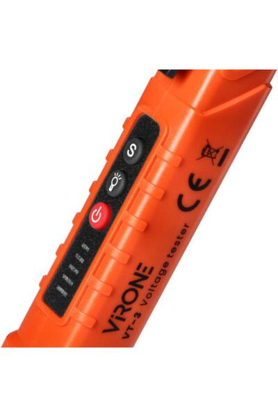 Virone Tester inductive voltage VT-3, 12-1000V AC/DC, flashlight, Orange