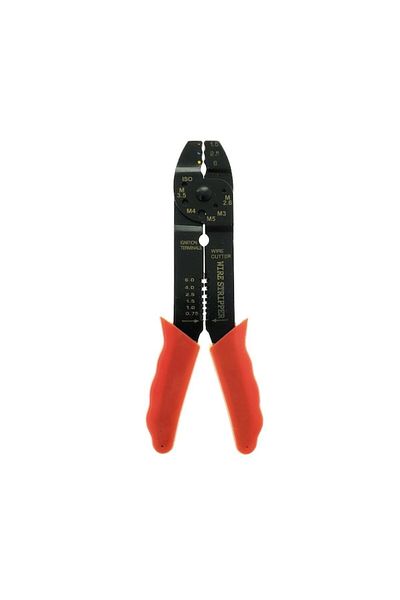 Bibilel Cable Stripping and Crimping Pliers, Black Red, TCL-BBL5045
