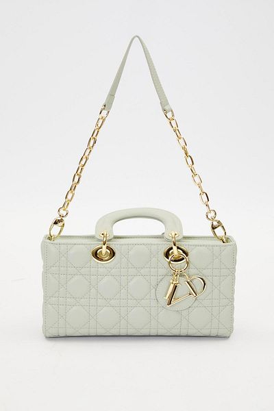 Levidor Light Green Rectangular Model Handbag with Accessories