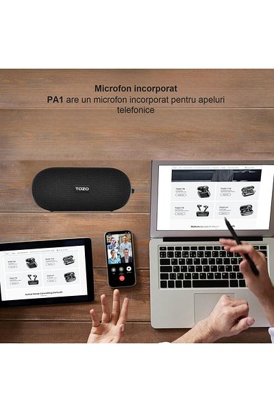 Smart Vibe TOZO® PA1 - Portable Wireless Speaker, 25h Battery Life, Bluetooth Call, Microphone, 20W, App Control