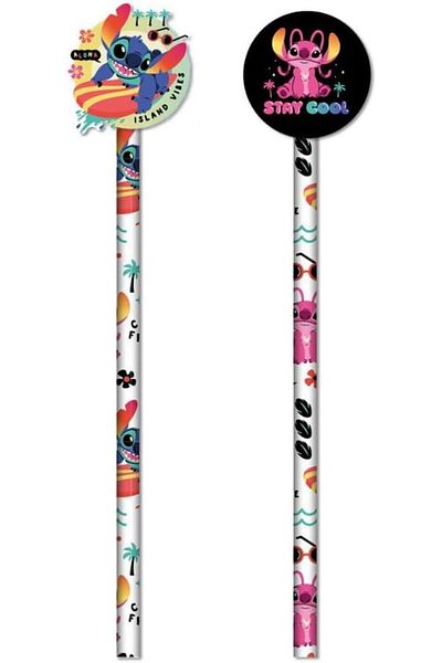 Pyramid LILO AND STITCH PENCILS (ACID POPS) PENCILS AND TOPPERS 2PK