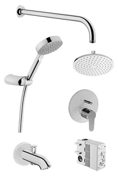 VitrA Win S A49247 Ankastre Banyo Bataryası Seti (A42589,41949,42607,45692,45708STA,45652) Krom