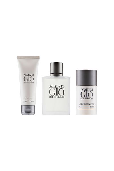 Giorgio Armani Acqua Di Gio, Men's Gift Set-Eau de Toilette 100ml+ Deo Stick + After Shave Balm