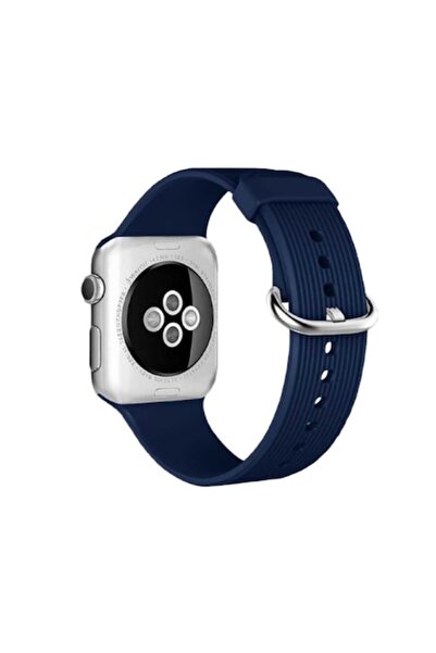 Bibilel Curea din silicon pentru Apple Watch, compatibilă cu 42/44 mm, albastră