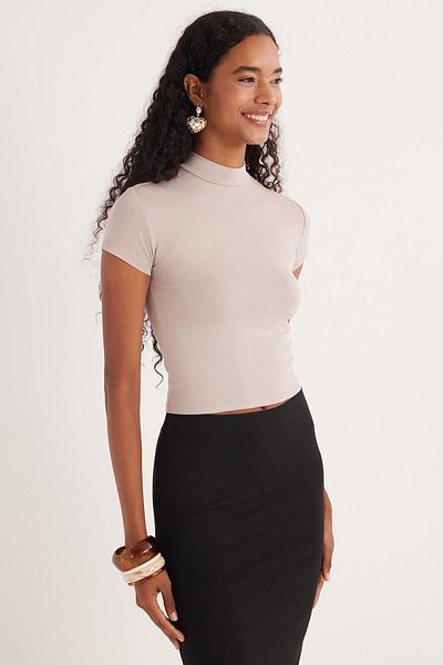 Tudors Bluză de damă, slim fit, din țesătură de viscoză, cu jumătate de gât de pescar