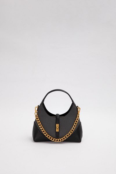 Levidor Black Gold Chain Accessory Handbag