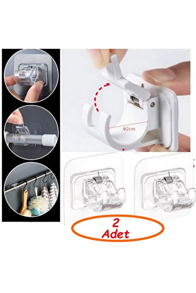 Neler Geldi Neler 2 Adet 2cm Yaylı Boru Tutucu Ve Kablo Düzenleyici Halka Kendinden Yapışkanlı Askı Tutucu Yaylı Kanca