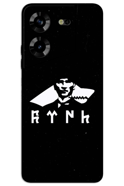 MRCİLETİSİM Tecno Pova 5 Kılıf HD Desen Baskılı Arka Kapak - Atatürk Kurt