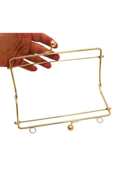 angel çanta aksesuar Angel Bag Accessory 21 cm Light Gold Color Rectangular Model Bag Clip, Bag Scholarship