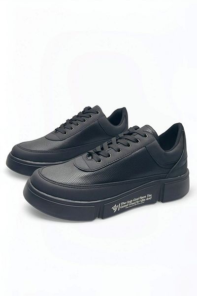 Nstil Casual Men's Sports Shoes Lace-Up Stitching Detail Lightweight Thick High Sole Sneaker Mc06