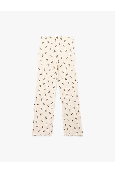 Koton Pantaloni de pijama din bumbac cu model confortabil cu ursuleț