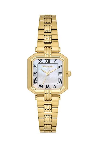 Dice Kayek Dk.1.Ag1412.06 Mother of Pearl Square Dial Steel Cord Steel Case 3 Atm Water Resistant Gold Ren