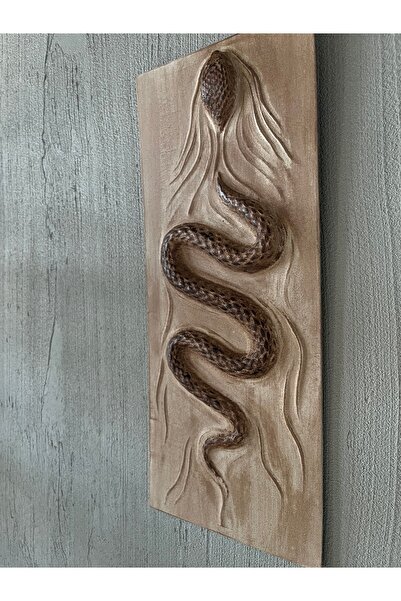 Store “Naja – Koruyucu Yılan Oyma Ahşap Duvar Panosu El Yapımı | Mistik ve Doğal Dekor
