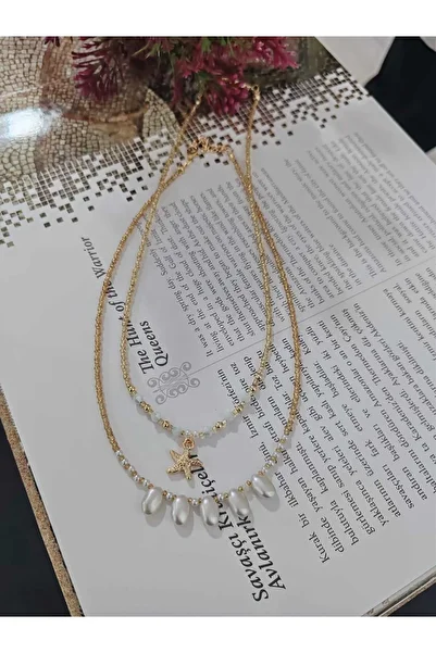 elbi bijuteri Two Pendants Pearl and Star Apparatus