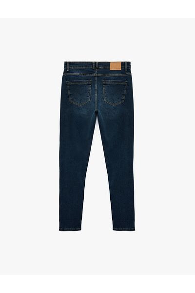 Koton Pantaloni slim din bumbac cu talie normală - Brad Jean