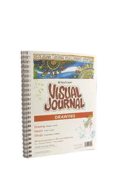 Strathmore Visual Journal Drawing Pad 163gsm White 9 x 12 Inch – 42 Sheets