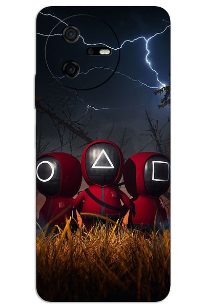 MRCİLETİSİM Casper Via A40 Case Hd Pattern Printed Back Cover - Squid Game Minion