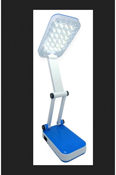 sgeteknoloji MAVİ RENK PORTATİF KATLANABİLİR ŞARJLI MASA LAMBASI TAŞINABİLİR ...