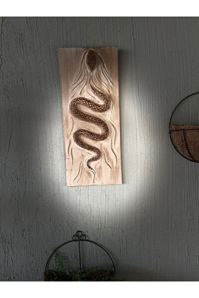 Store “Naja – Koruyucu Yılan Oyma Ahşap Duvar Panosu El Yapımı | Mistik ve Doğal Dekor