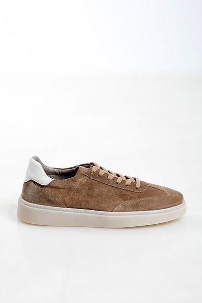 GERARDO AYAKKABI Men's Mink Lace-Up Suede Leather Sneaker Shoes