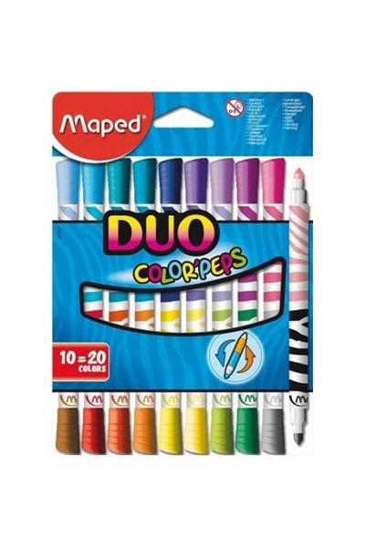 Maped Carioci 10/set cu 2 capete Color Peps Duo,