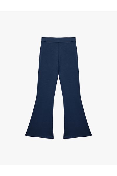 Koton Scuba Fabric Slim Fit Flared Leg Trousers