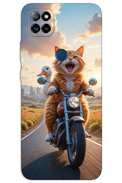 MRCİLETİSİM Casper Via E30 Case Hd Pattern Printed Back Cover - Crazy Cat