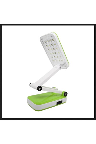 sgeteknoloji YEŞİL RENK PORTATİF KATLANABİLİR ŞARJLI MASA LAMBASI TAŞINABİLİR...