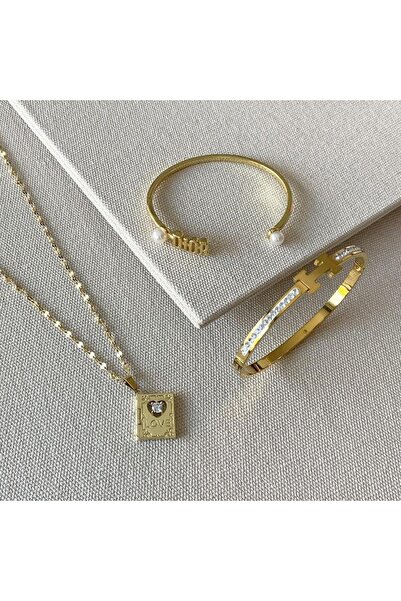 Necati Gün Set of 2 Handcuffs Gold Necklace