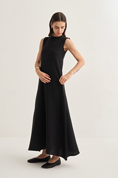 EBU Prive Women's Organic Cotton Sleeveless Dress Suit Black