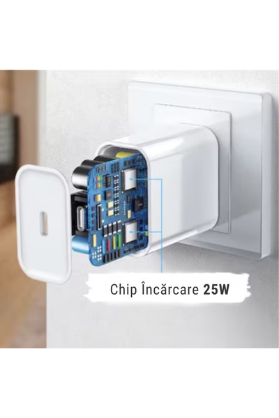 D&K WONDER Φορτιστής υπερταχείας φόρτισης 25W για iPhone 14/13/12/11 Pro/Max, iPad, AirPods, καλώδιο Lightning