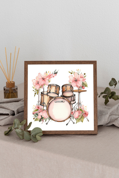 Dekorsiahome Τετράγωνος πίνακας με ξύλινο πλαίσιο TK1262